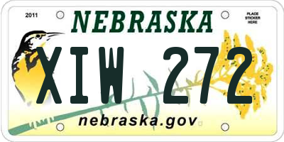 NE license plate XIW272