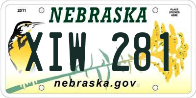 NE license plate XIW281