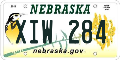 NE license plate XIW284