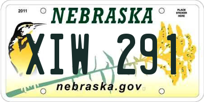 NE license plate XIW291