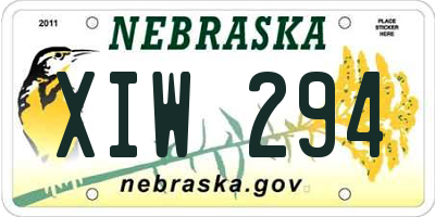 NE license plate XIW294
