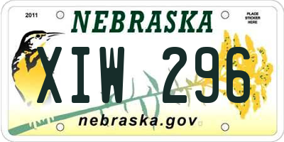 NE license plate XIW296