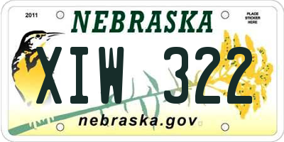 NE license plate XIW322
