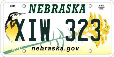 NE license plate XIW323