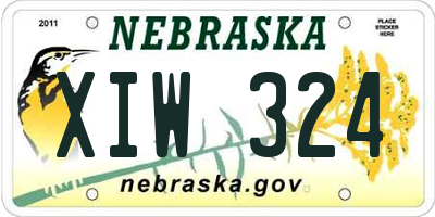 NE license plate XIW324