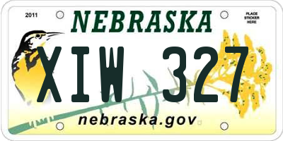 NE license plate XIW327