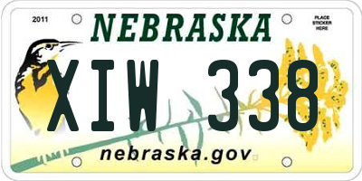 NE license plate XIW338