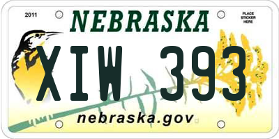 NE license plate XIW393