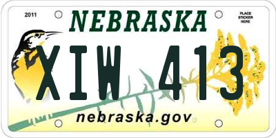 NE license plate XIW413