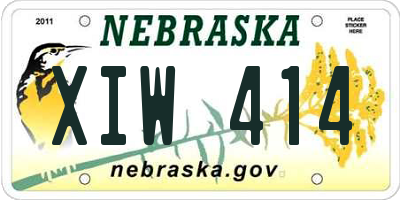 NE license plate XIW414