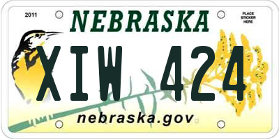 NE license plate XIW424