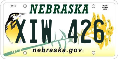 NE license plate XIW426