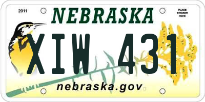 NE license plate XIW431