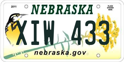 NE license plate XIW433