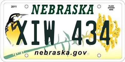 NE license plate XIW434