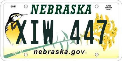 NE license plate XIW447
