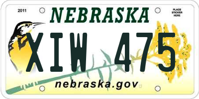 NE license plate XIW475