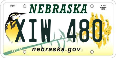 NE license plate XIW480