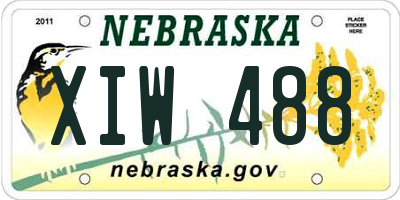 NE license plate XIW488