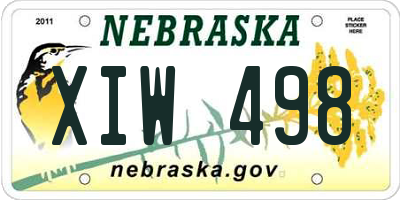 NE license plate XIW498
