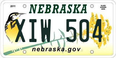 NE license plate XIW504