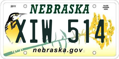 NE license plate XIW514