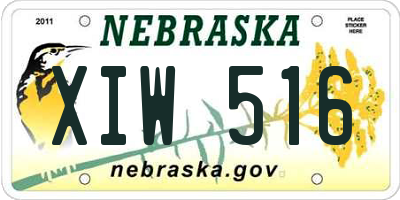 NE license plate XIW516