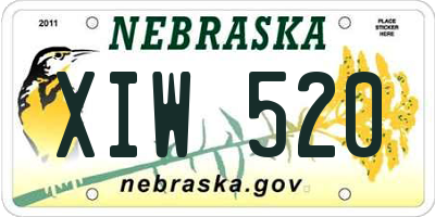 NE license plate XIW520