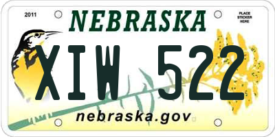 NE license plate XIW522