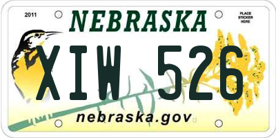 NE license plate XIW526