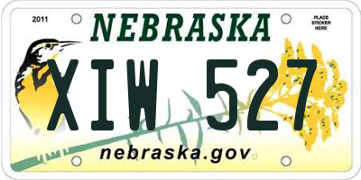 NE license plate XIW527