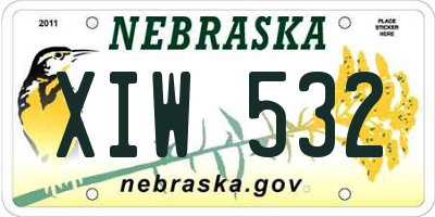NE license plate XIW532