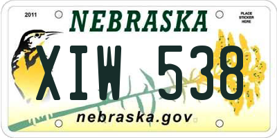 NE license plate XIW538