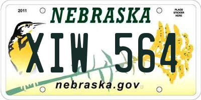 NE license plate XIW564