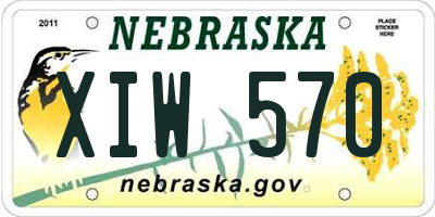 NE license plate XIW570