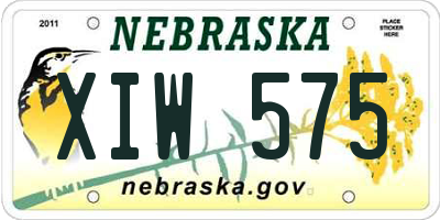NE license plate XIW575