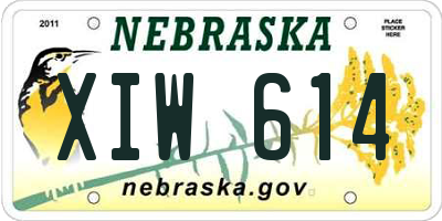 NE license plate XIW614
