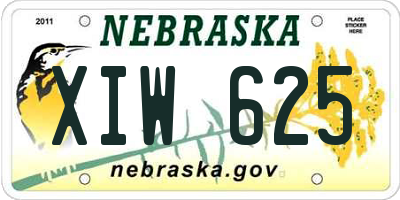 NE license plate XIW625