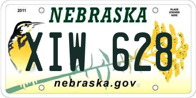 NE license plate XIW628