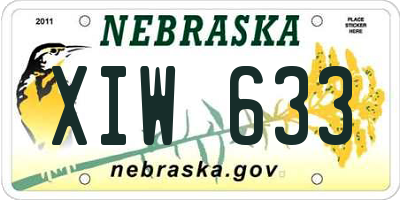 NE license plate XIW633