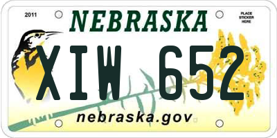 NE license plate XIW652