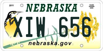 NE license plate XIW656
