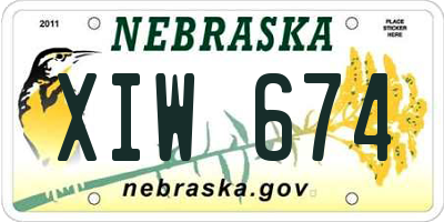 NE license plate XIW674