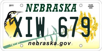NE license plate XIW679