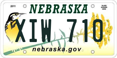 NE license plate XIW710