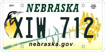 NE license plate XIW712