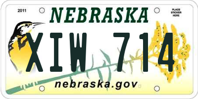 NE license plate XIW714