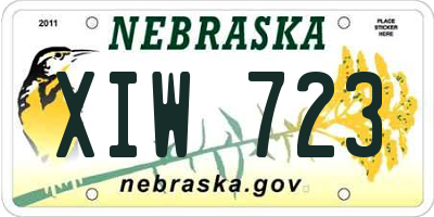 NE license plate XIW723
