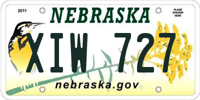 NE license plate XIW727