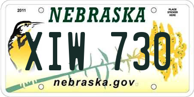 NE license plate XIW730